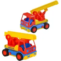 Polesie chariot à échelle 19 cm rouge/jaune
