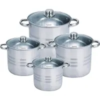 Royalty Line GiftyCity Batterie de cuisine en acier inoxydable ROYALTY, 8 pièces