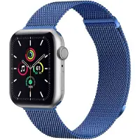 IMoshion Bracelet magnétique milanais pour Apple Watch | 44/45/46/49 mm - Taille M - Bleu