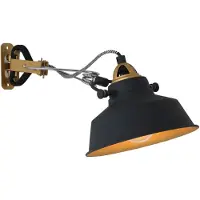 Mexlite Applique murale - noir - Nove - plastique métal - Ø 18cm - E27 - 1320ZW -