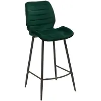 Naber GmbH (Tablon) Bronx71 Tabouret de bar en velours Toby vert 71 cm