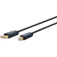 ClickTronic Câble adaptateur USB-A vers USB-B 2.0 480 Mbit/s 3 m (boîte de 1)