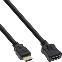 InLine HDMI (Typ A) — HDMI (Typ A) (1 m), Câble vidéo, Noir