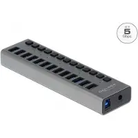 DeLOCK Hub USB SuperSpeed externe avec 13 ports + interrupteur