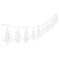 Goobay 57947 Guirlande lumineuse à 10 LED ''Sapin'', blanc-transparent, 0,4 m - avec fonction minuterie, blanc chaud (3000 K), fonctionne sur piles