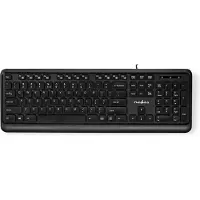 Nedis , Clavier filaire USB-A QWERTY US 104 touches, noir