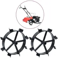 vidaXL Roues en métal pour fraiseuse de jardin à essence 6,5 CV 2 pces