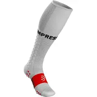 Compressport - Chaussettes de compression - Full Socks Run White - Taille 45-48 - Blanc