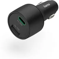 Hama Chrg. rapide pr voit., 1 x USB-C, 1 x USB-A, PD 3.0/Qualcomm, 32W, nr