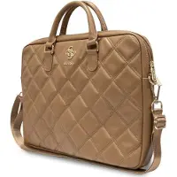 GUESS PU Grained 4G Metal Logo Computer Bag 15/16 - marron (16"), Sac pour notebook, Marron