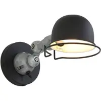 Mexlite Applique murale - noir - Davin - plastique métal - lampe de lit - E14 - 7657ZW -