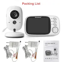 OEM Babyphone avec caméra, écran LCD 3,2 pouces, vidéo, écran couleur, blanc