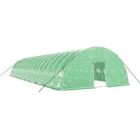 vidaXL Serre avec cadre en acier vert 108 m² 18x6x2,85 m