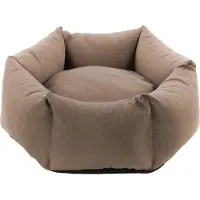 Flamingo Lit à chien fermeture éclair Panama Hexagonal 50x18 cm Taupe