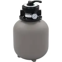 vidaXL Schwimmbäder Sandfilter mit 4-Position-Ventil 350 mm Grau