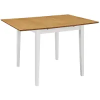 vidaXL Table de salle à manger extensible Blanc (80-120)x80x74 cm MDF