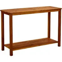 vidaXL Table console de jardin 110x40x75 cm bois massif acacia