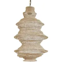 Light & Living Lampe suspendue en filet métallique Nakisha Ø 31cm - sable