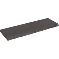 vidaXL Dessus de table marron foncé bois chêne massif traité