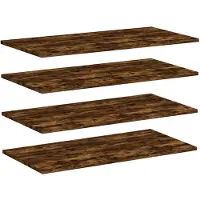 vidaXL Étagères murales 4 pcs chêne fumé 80x40x1,5cm bois d'ingénierie