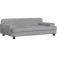 The Living Store Lit pour chien Gris clair 90x53x30 cm Velours