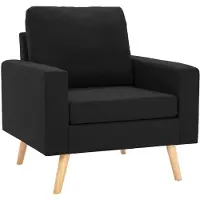 The Living Store Fauteuil noir tissu