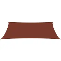 The Living Store Voile d'ombrage Oxford Rectangulaire 2x4,5 m Rouge Terracota