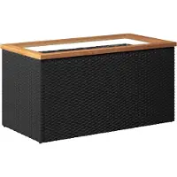 vidaXL Jardinière noir 80x40x40 cm résine tressée
