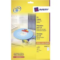 Avery Étiquettes multifonctionnelles CD L 6043-25, ø 117 mm, 50 p.