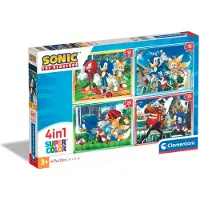 Clementoni Puzzles Sonic, 4in1