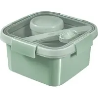 Curver Boîte de Conservation - - 249947 - Lunch Box Carrée - 1,1L - Écologique - Couverts Recyclés