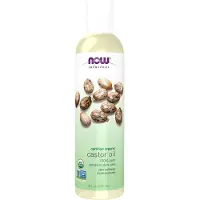 Now Maintenant, Solutions Foods Solutions Organic Castor Huile 100% Pure Pur Skin Skin Soins polyvalent adoucisseur de peau 8 onces