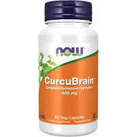 Now , CurcuBrain, Soutien Cognitif, 400 mg, 50 Gélules Végétales