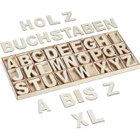 Relaxdays 208pcs Lettres en bois