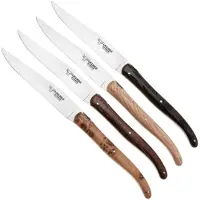 Laguiole En Aubrac 4MC99QFIHK, set de 4 couteaux à steak, Bois français