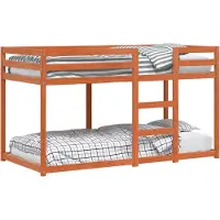 vidaXL Lit superposé brun cire 90x190 cm pin massif
