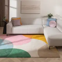 Studio Clarice Tapis en laine abstrait - Clarice Multicolore | 160x230 cm | Rectangulaire | Pile courte