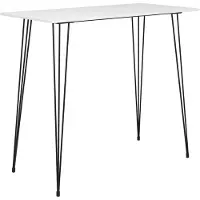 vidaXL Table de bar blanc 120x60x105 cm