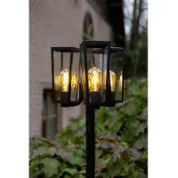 Lutec Lampe de jardin unique Pine 3 lumières noir