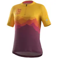 Bicycle Line Dolomiti Short Sleeve Jersey Jaune,Rose L Femme