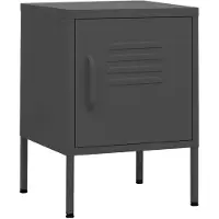 vidaXL Table de chevet Anthracite 35x35x51 cm Acier
