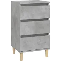 vidaXL Table de chevet gris béton 40x35x70 cm bois d'ingénierie