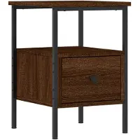 vidaXL Table de chevet chêne marron 34x36x50 cm bois d'ingénierie