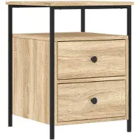 vidaXL Table de chevet chêne sonoma 44x45x60 cm bois d'ingénierie