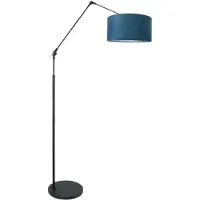 Steinhauer Lampadaire noir Prestige Chic avec capuche bleue