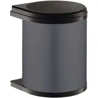 Hailo 3515071, séparateur de déchets de 15 litres, modèle MONO 15, à partir d'une largeur de meuble de 40 cm, couleur gris foncé/noir