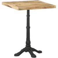 vidaXL Table de bistrot 60x60x77 cm Bois de manguier rugueux