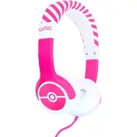 OTL TECHNOLOGIES Pokémon Pokéball Pink Kids Écouteurs Avec fil Arceau Jouer Rose, Blanc