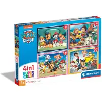 Clementoni , le Puzzle européen Made in Italie Puzzle 4 Puzzles - Pat' Patrouille - 10 à 25 pièces