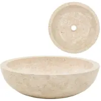 vidaXL Lavabo 40x12 cm marbre crème